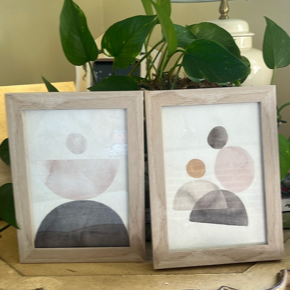Nikki Chu pair of framed mini art prints